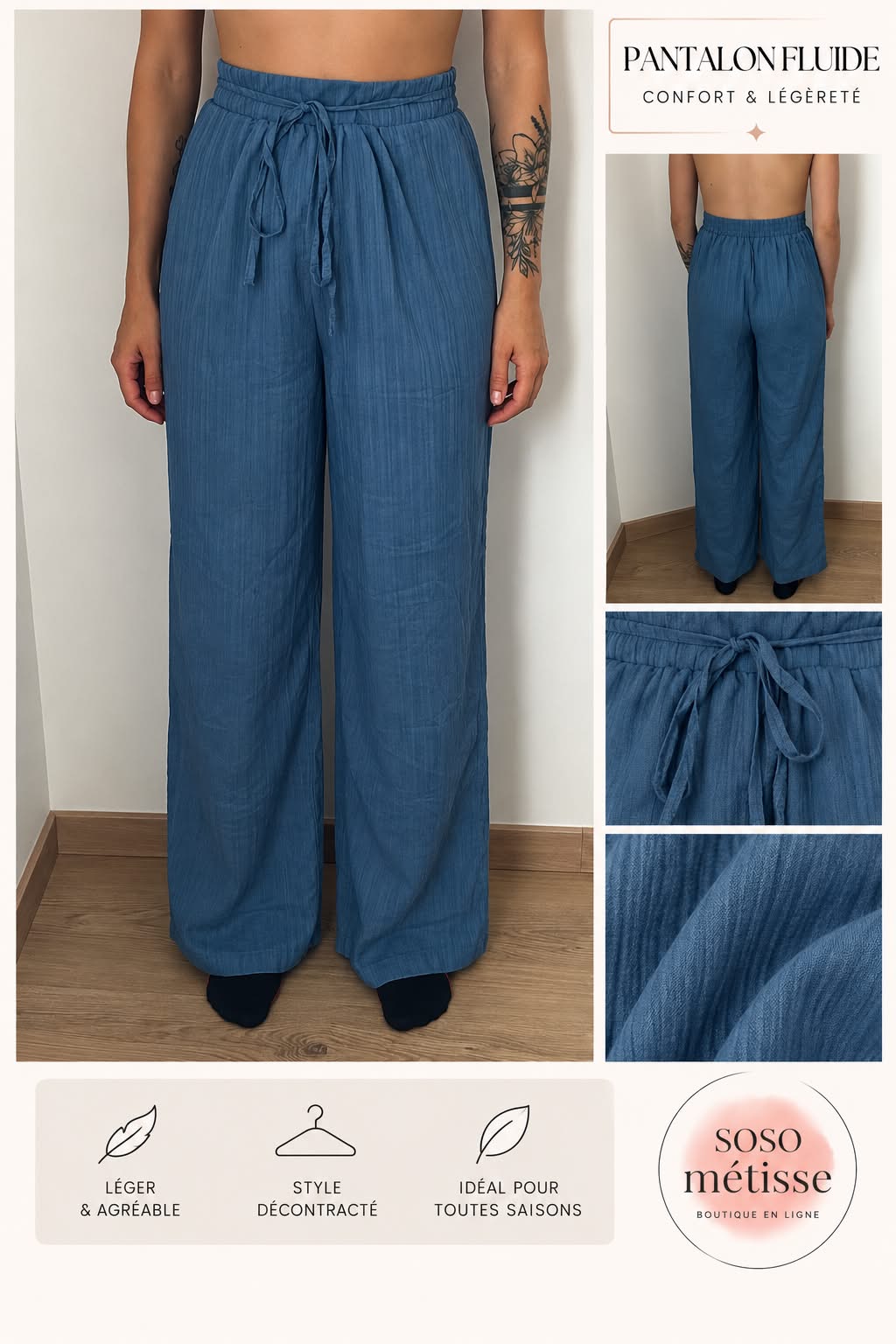 Pantalon fluide taille S