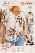 Top à fleurs taille S