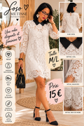 Robe dentelle raffinés taille M/L