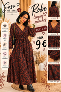 Robe manches longues taille 40