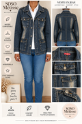 Veste en jean coupe semi-longue – taille S
