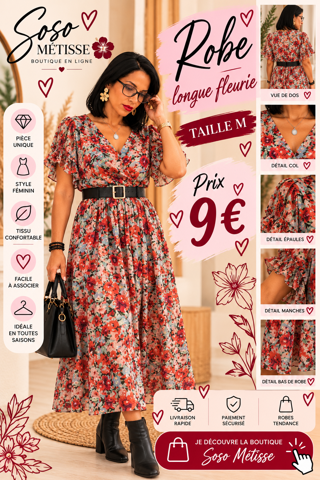 Robes a fleurs taille M