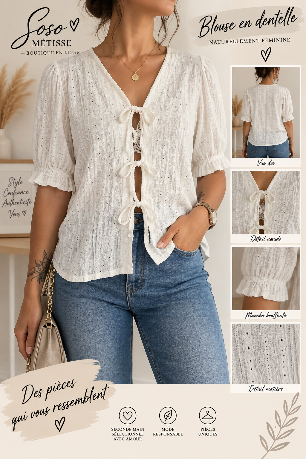 Chemisier blanc – taille XL
