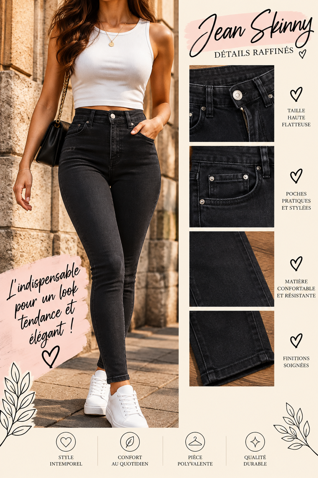 Jeans noires taille 36