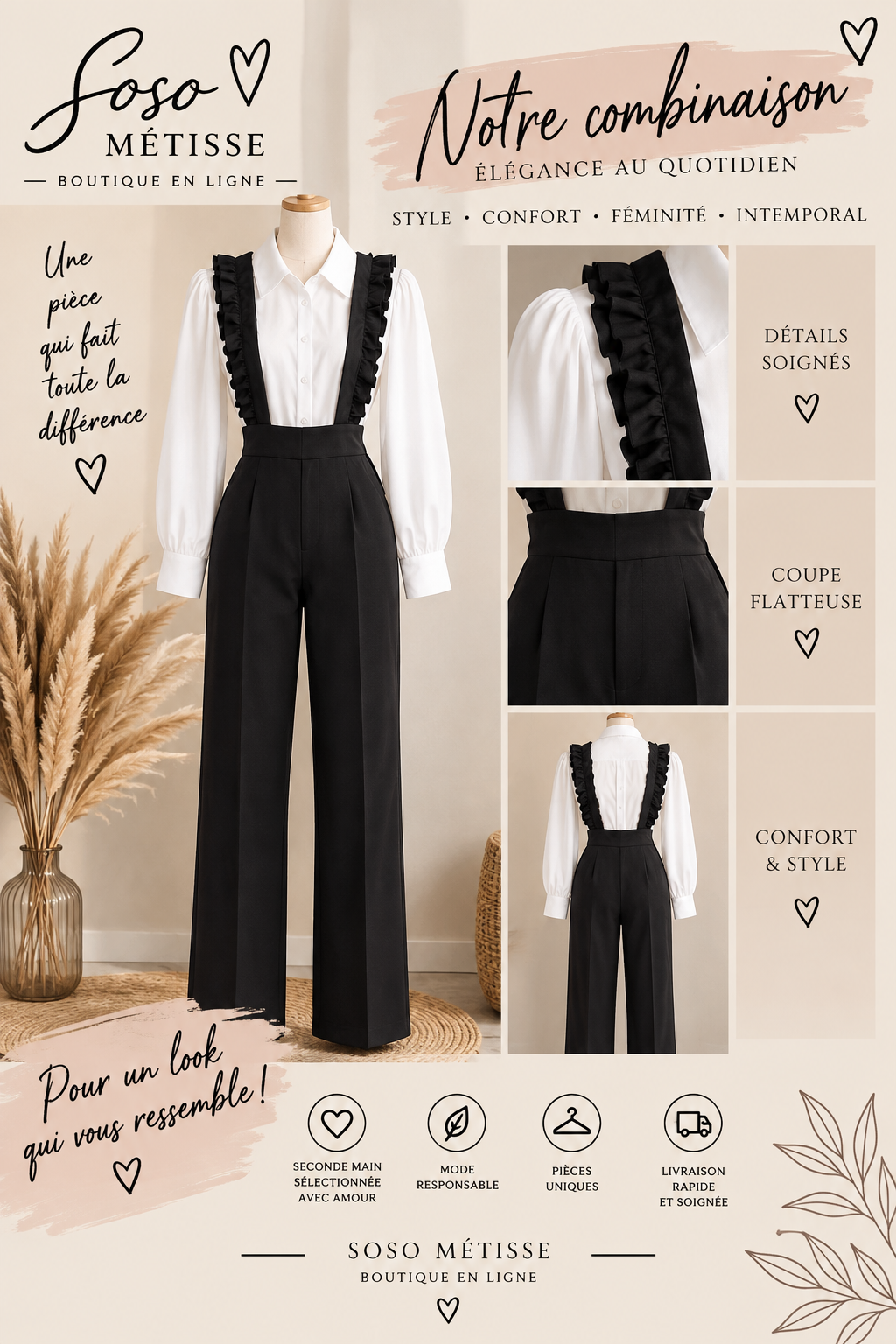 Combinaison noire – Taille 40/42